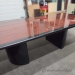Mahogany and Black 108 x 54 Boardroom Table